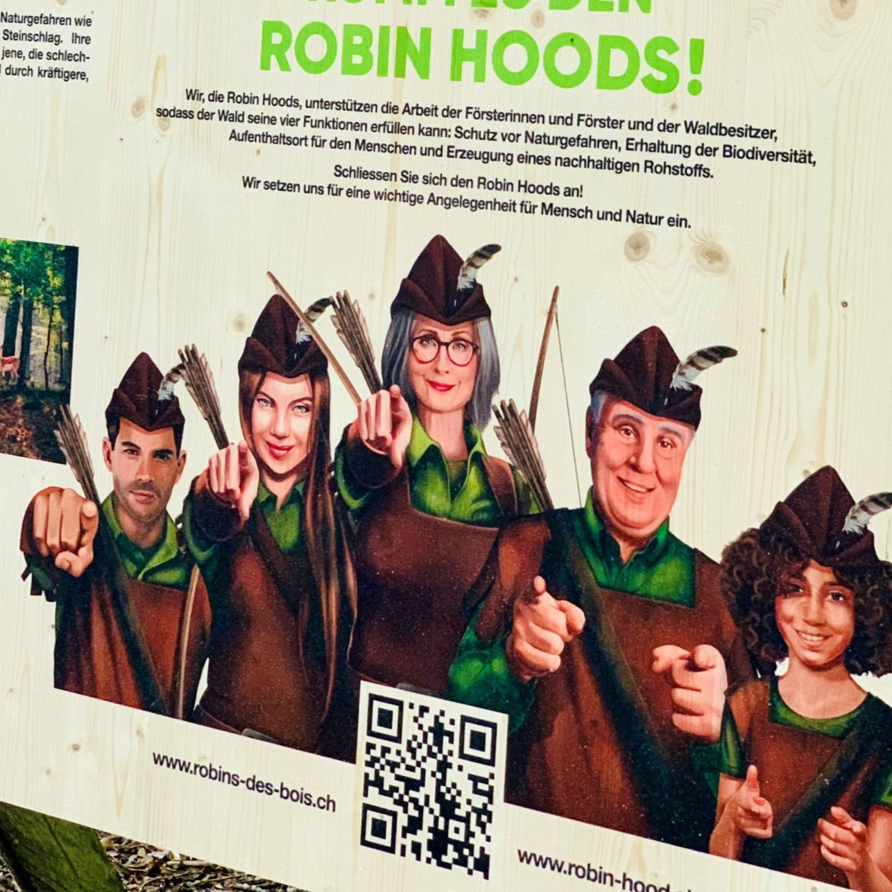 Image de l'affichage sur bois des Robin des bois 